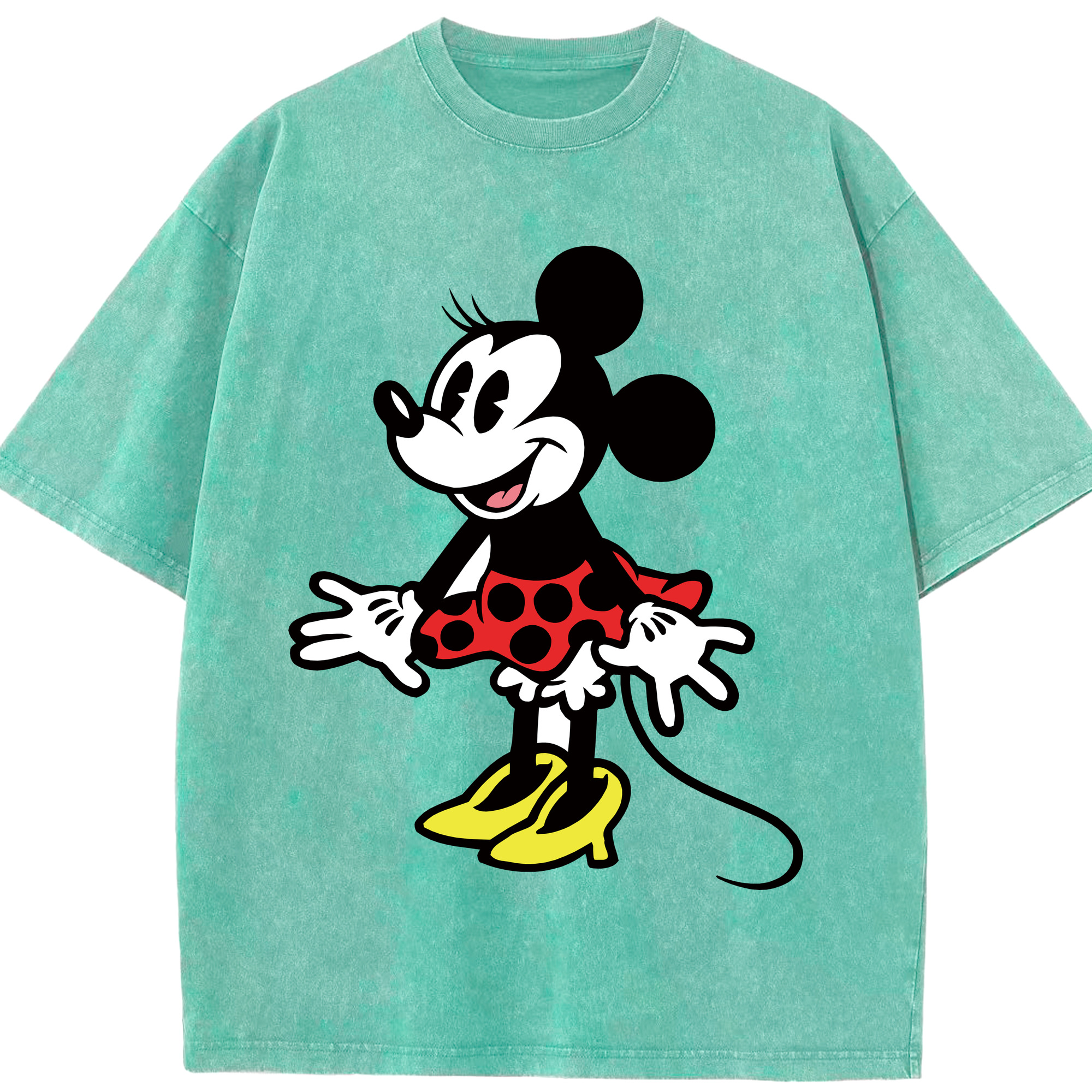 （画像用） ミッキーマウス Mickey Mouse 綿100% ヴィンテージ風 半袖Tシャツ（フロントプリント）